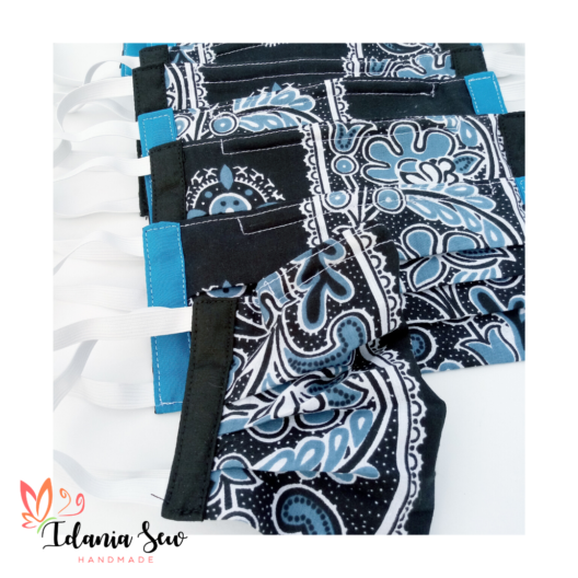 Tres Mascarillas de tela con apertura para flitro