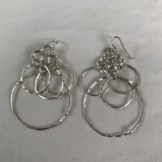 Aretes de Plata 925 Argollas Entrelazadas