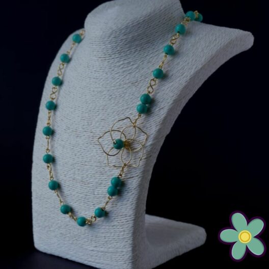 Collar largo Turquesa