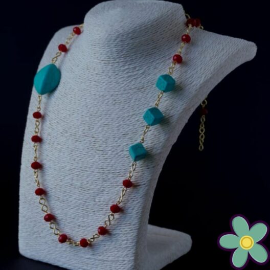 Accesorios y Joyería Collar largo cristales/turquesa Collar largo cristales/turquesa
