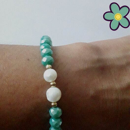 Pulsera de cristales turquesa