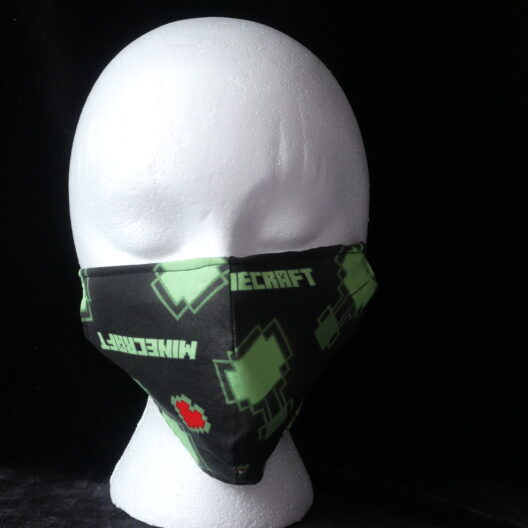 Salud y Bienestar Mascarilla negra estampado de Minecraft Mascarilla negra estampado de Minecraft