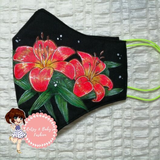 JUEGO DE GORRITO Y MASCARILLA PINTADOS