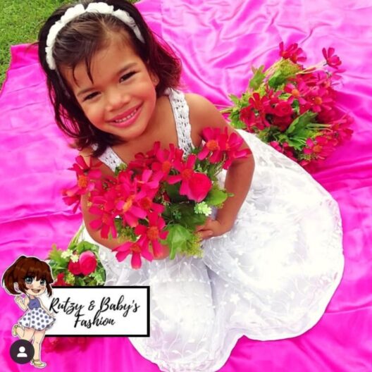 VESTIDO TIPO CROCHET CON DOBLE FORRO PARA NIÑA