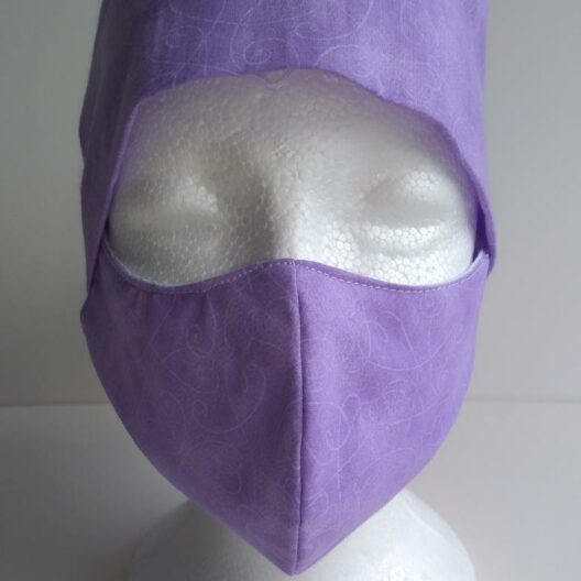 Combo de Gorro y mascarilla en color lila