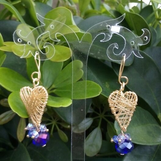 Aretes Corazón Azúl