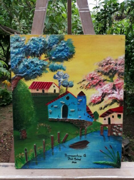 Pintura "junto al lago"