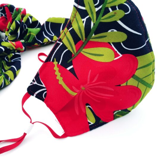 Mascarilla y Scrunchies de telas