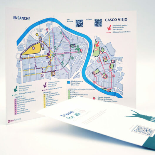 Planos y paneles interpretativos con relieve y Braille