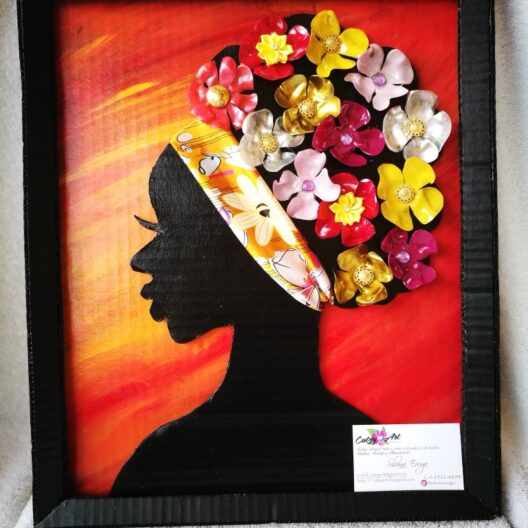 Cuadro de Negra con flores,