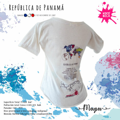 T Shirt Mapa de Panamá