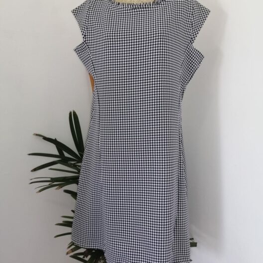 VESTIDO DE CUADROS CON CUELLOS SUETO TALA S, M, L