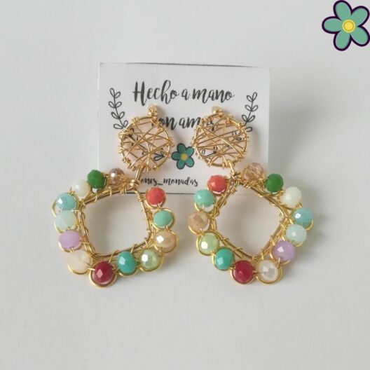 Aretes rombo multicolor