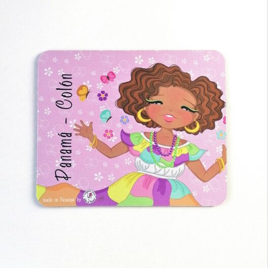 Mousepad de Goma Antideslizante – Dulzura Étnica – Niña Congo – Provincia de Colón