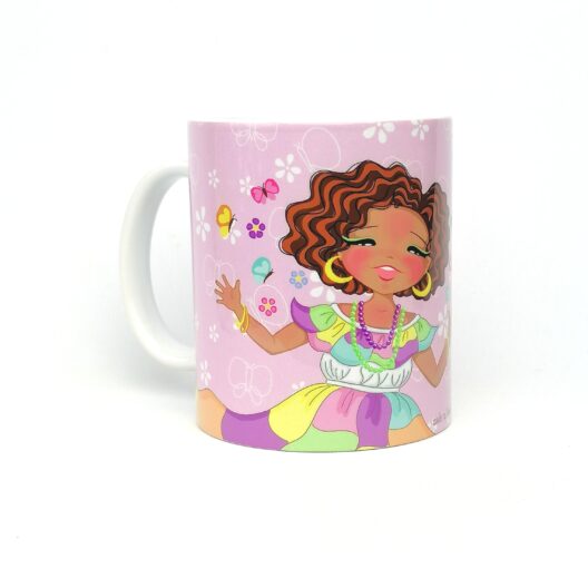 Taza de Cerámica 11 oz – Dulzura Étnica – Niña Congo – Provincia de Colón