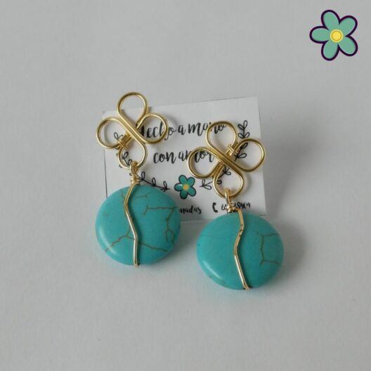 Aretes Básicos Turquesa