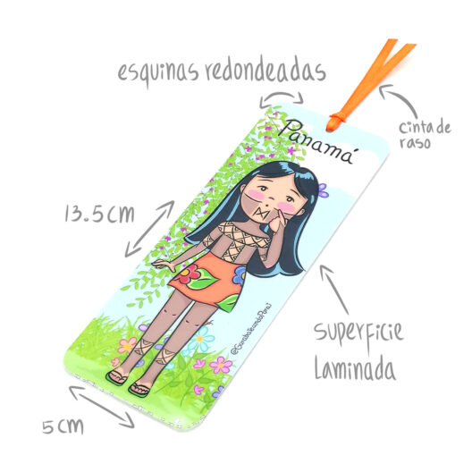 Separa Páginas Yo Soy Panamá – Bookmarks – Niña Emberá – Souvenirs de Panamá