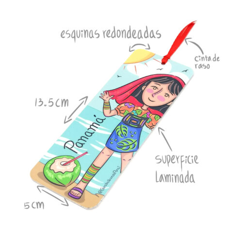Separa Páginas Yo Soy Panamá – Bookmarks – Niña Guna – Souvenirs de Panamá