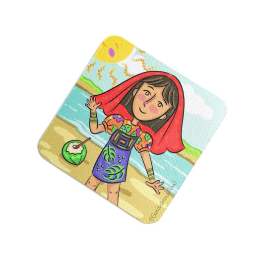 Portavaso de Goma Antideslizante – Yo Soy Panamá – Etnia Guna – Souvenirs de Panamá