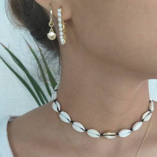 Argollas con dije de conchita