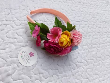 Vincha de flores para acompañar atuendos de la etnia negra